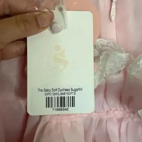 NWT Selkie Duchess Sugarfrill Dress in Baby Soft Pink size Small - Picture 10 of 10